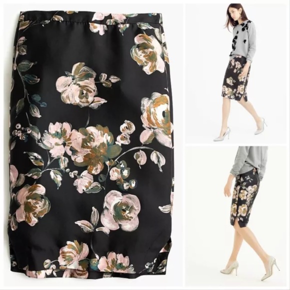 J. Crew Dresses & Skirts - NWT JCrew Collection Silk Floral Pencil Skirt 2